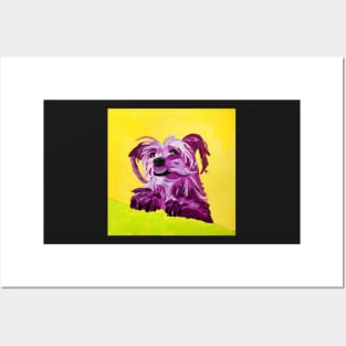 Purple Yorkie - Yes, Please Posters and Art